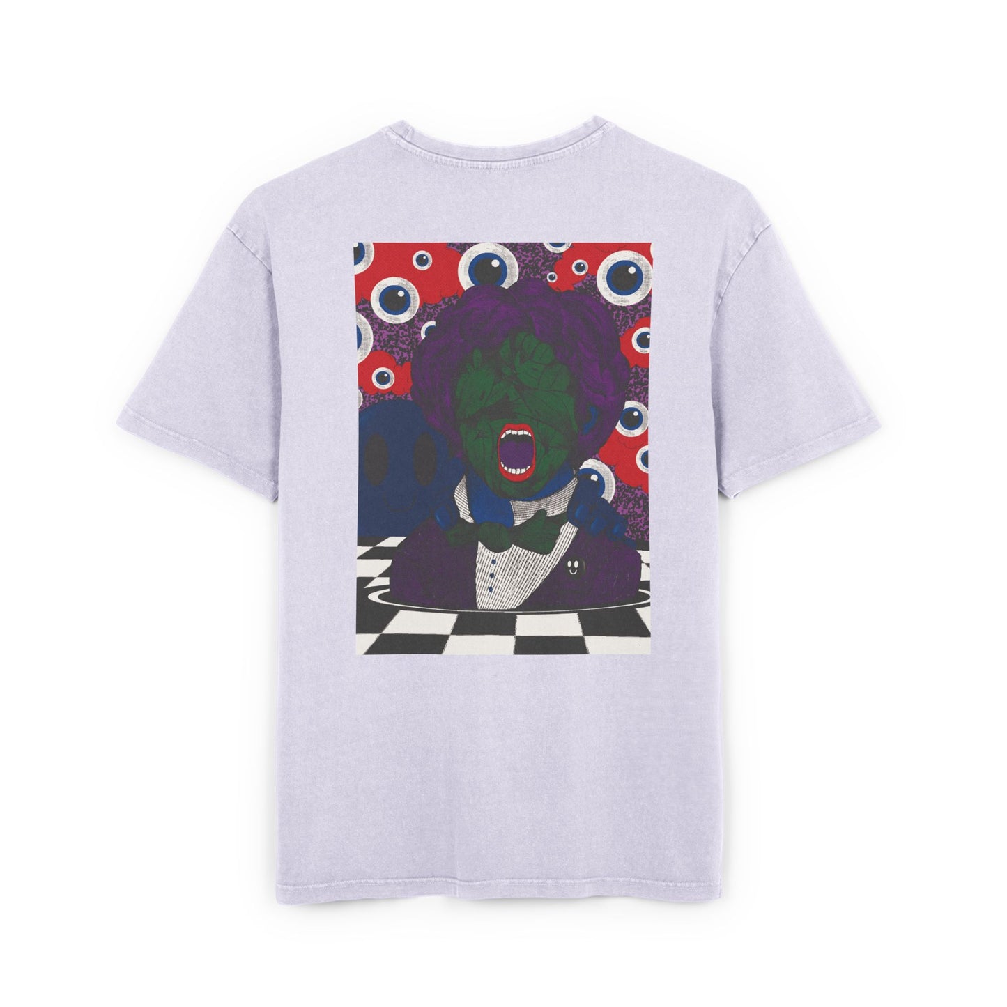 Psychedelic & Original Surrealist T-Shirt Acid-Wash Oversize Tee — Retro Psychedelic Surreal Graphic