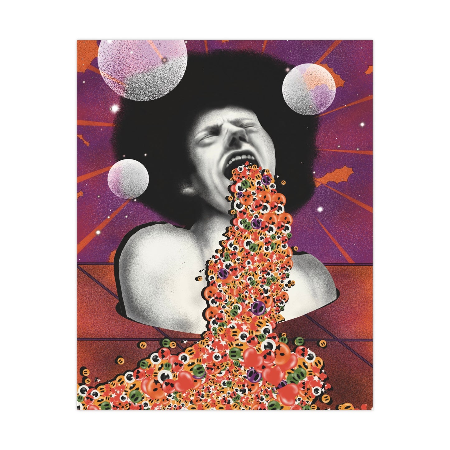 Surreal and psychedelic alternative design poster showcasing imaginative, colorful, and dreamlike visuals for art lovers
