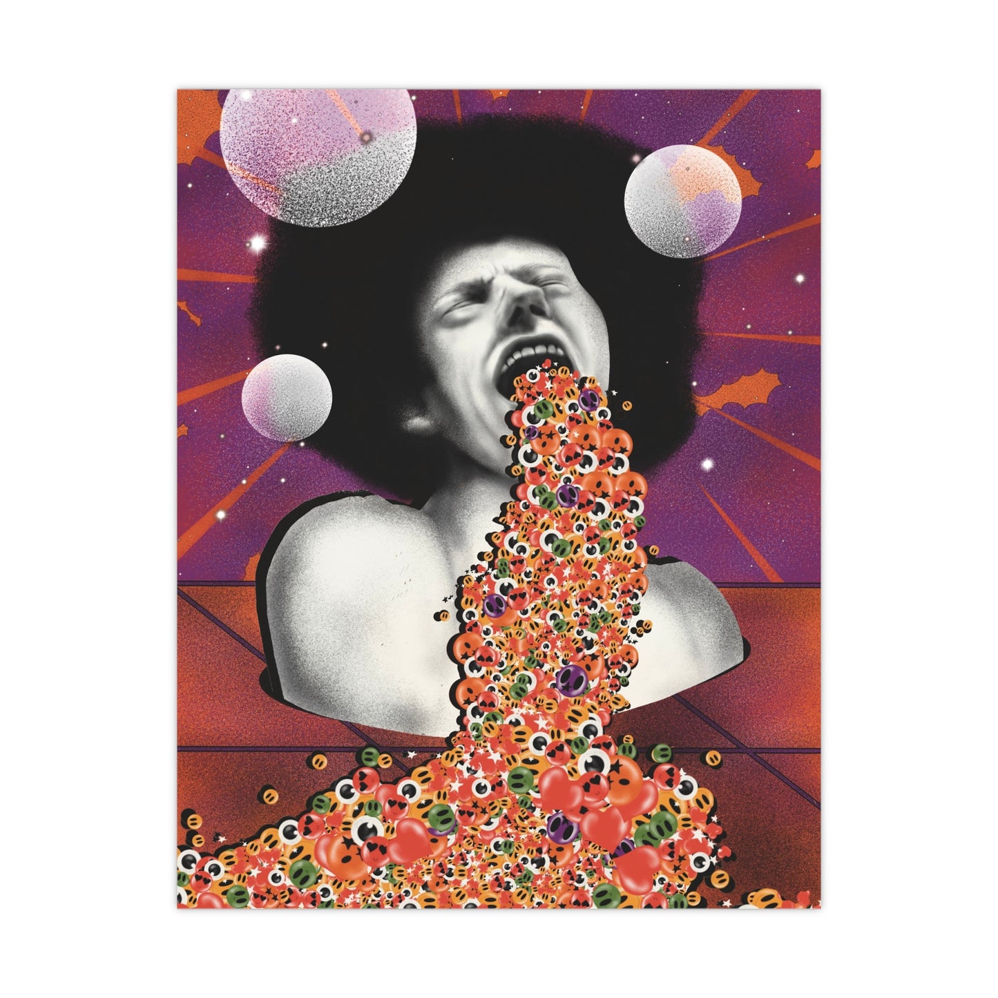 Surreal and psychedelic alternative design poster showcasing imaginative, colorful, and dreamlike visuals for art lovers