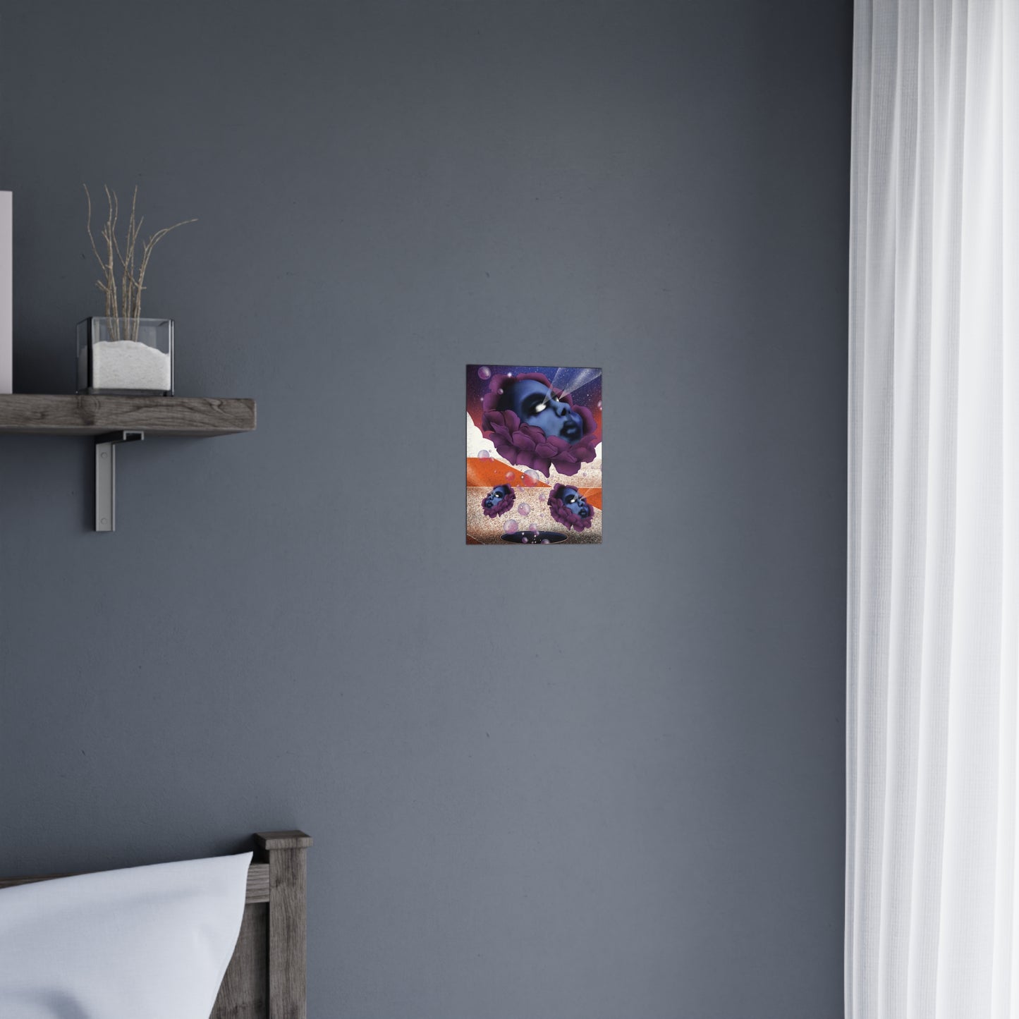 Surreal psychedelic poster with bold abstract artwork