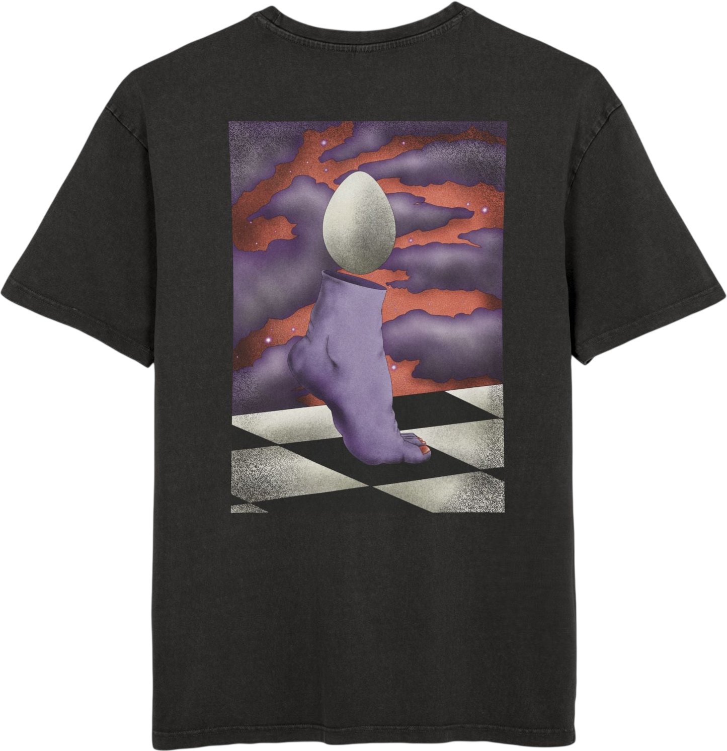 Oversized T-shirt with a unique surrealist print created by the artist, blending expressive artwork with a comfortable streetwear-inspired fit