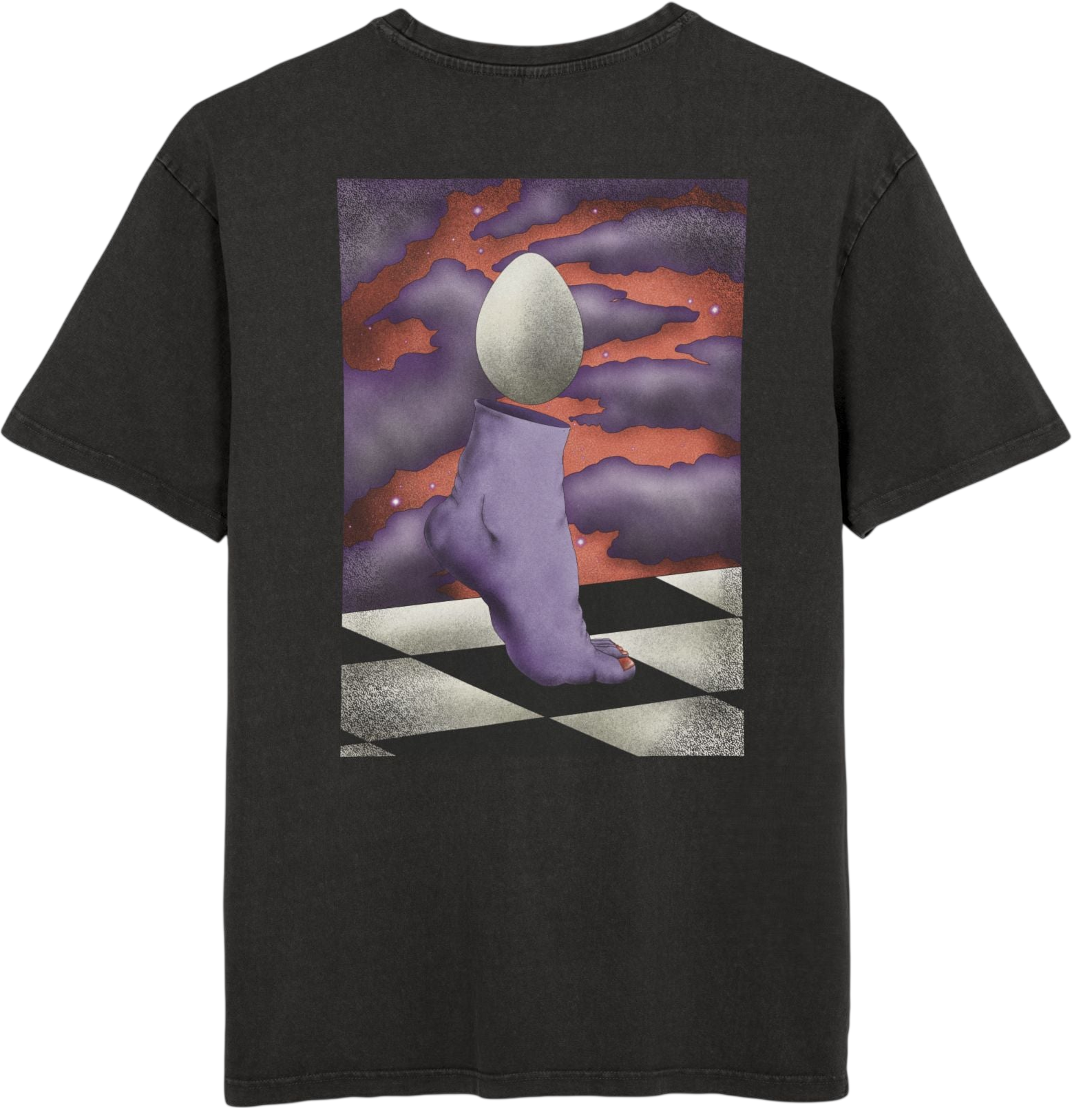 Oversized T-shirt with a unique surrealist print created by the artist, blending expressive artwork with a comfortable streetwear-inspired fit