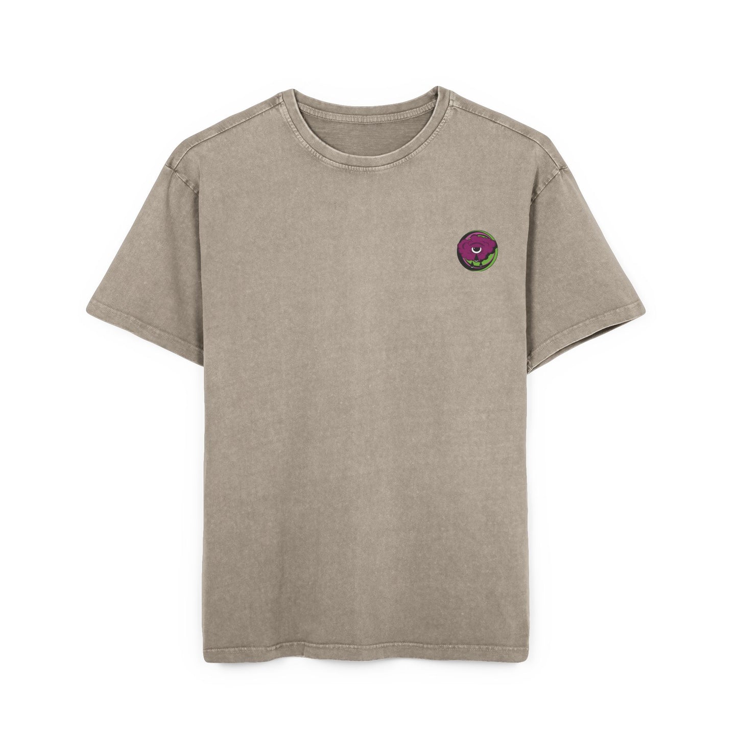 Oversized T-shirt with original surrealist graphic print, featuring bold artistic imagery and a relaxed streetwear fit, designed by the artist for a unique and eye-catching look
