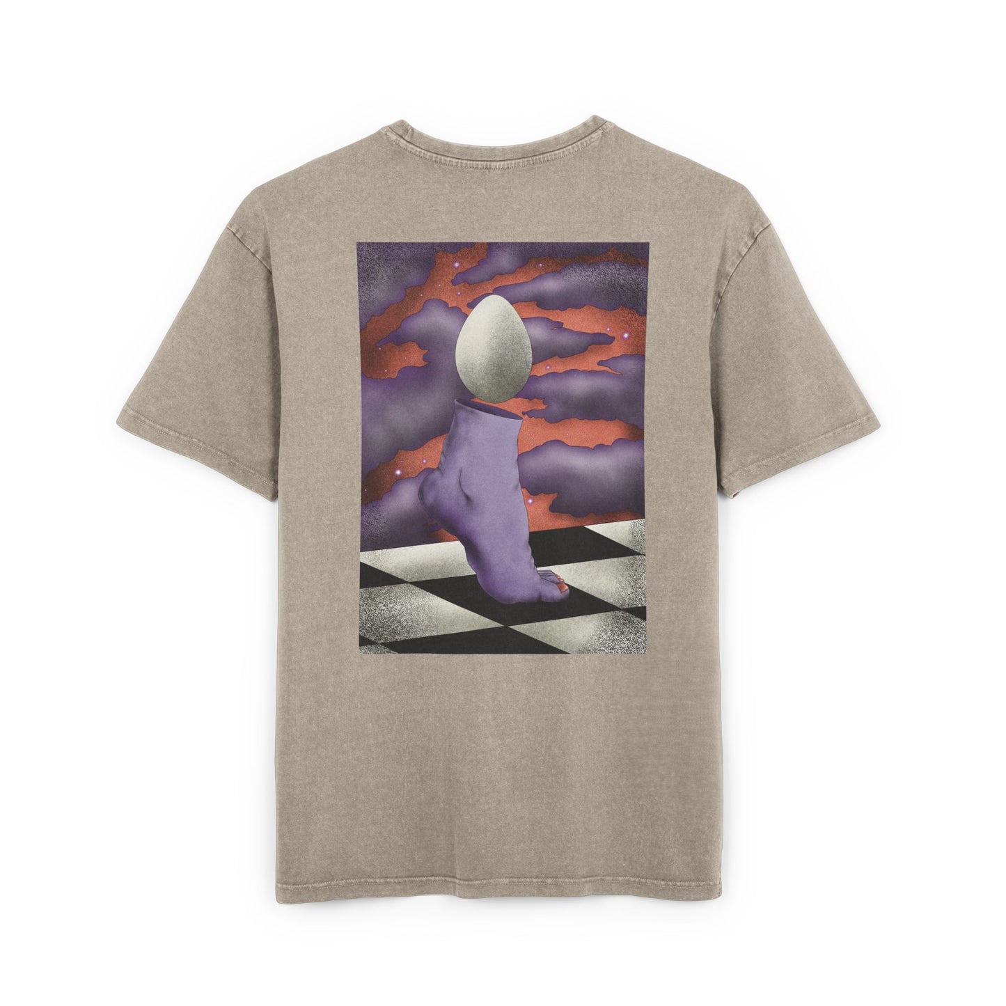 Oversized T-shirt with a unique surrealist print created by the artist, blending expressive artwork with a comfortable streetwear-inspired fit