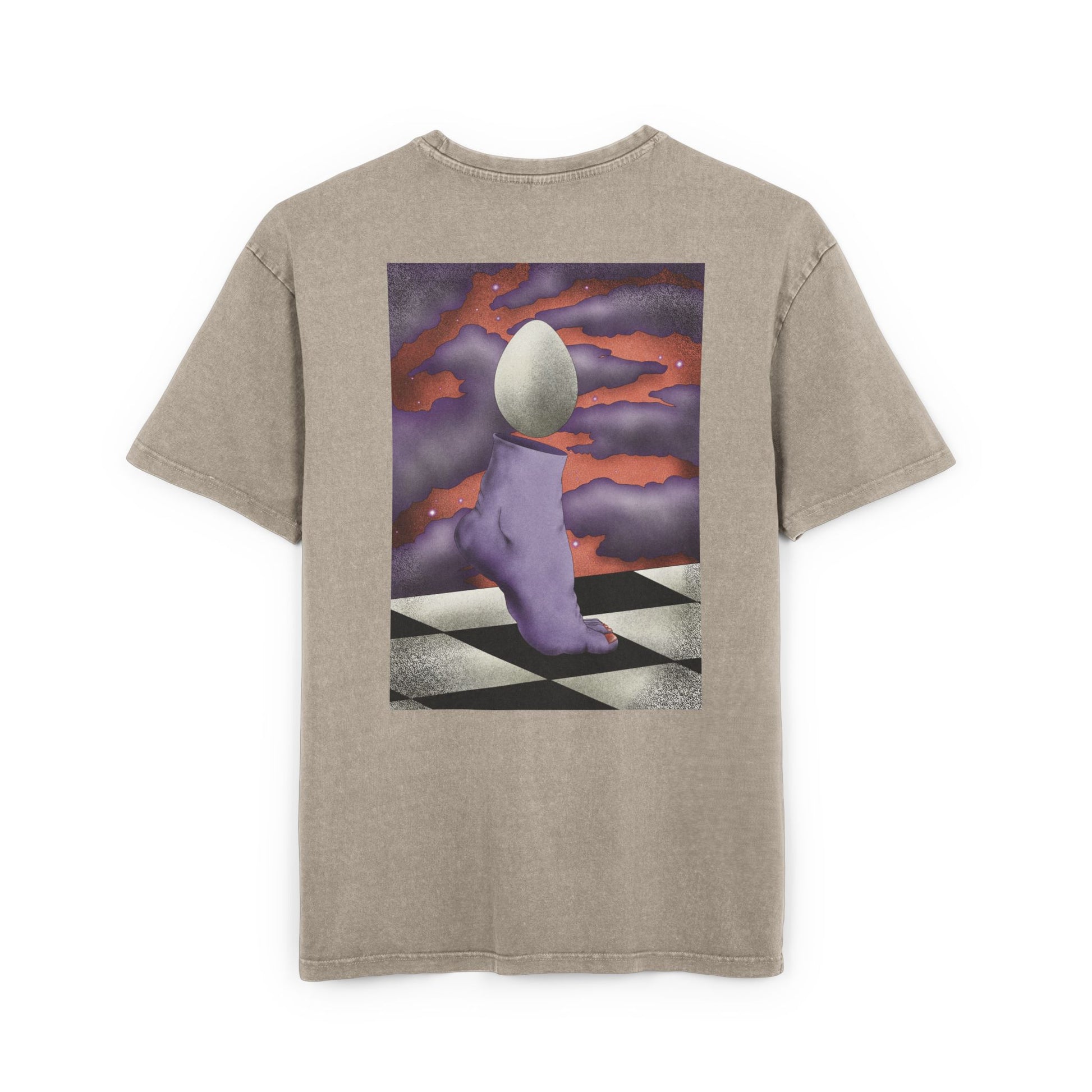 Oversized T-shirt with a unique surrealist print created by the artist, blending expressive artwork with a comfortable streetwear-inspired fit