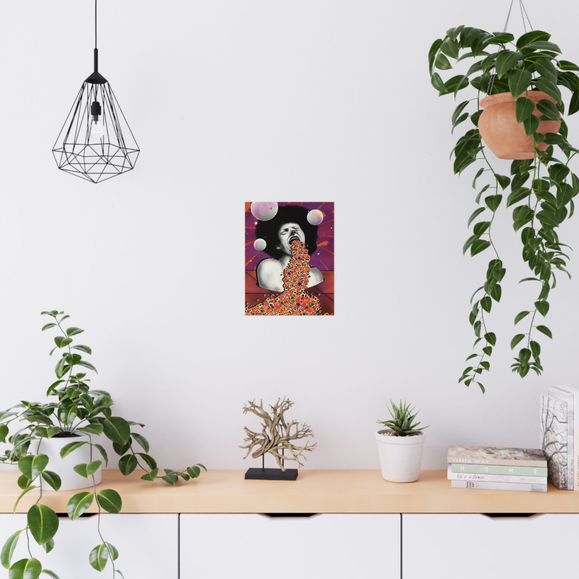Surreal and psychedelic alternative design poster showcasing imaginative, colorful, and dreamlike visuals for art lovers
