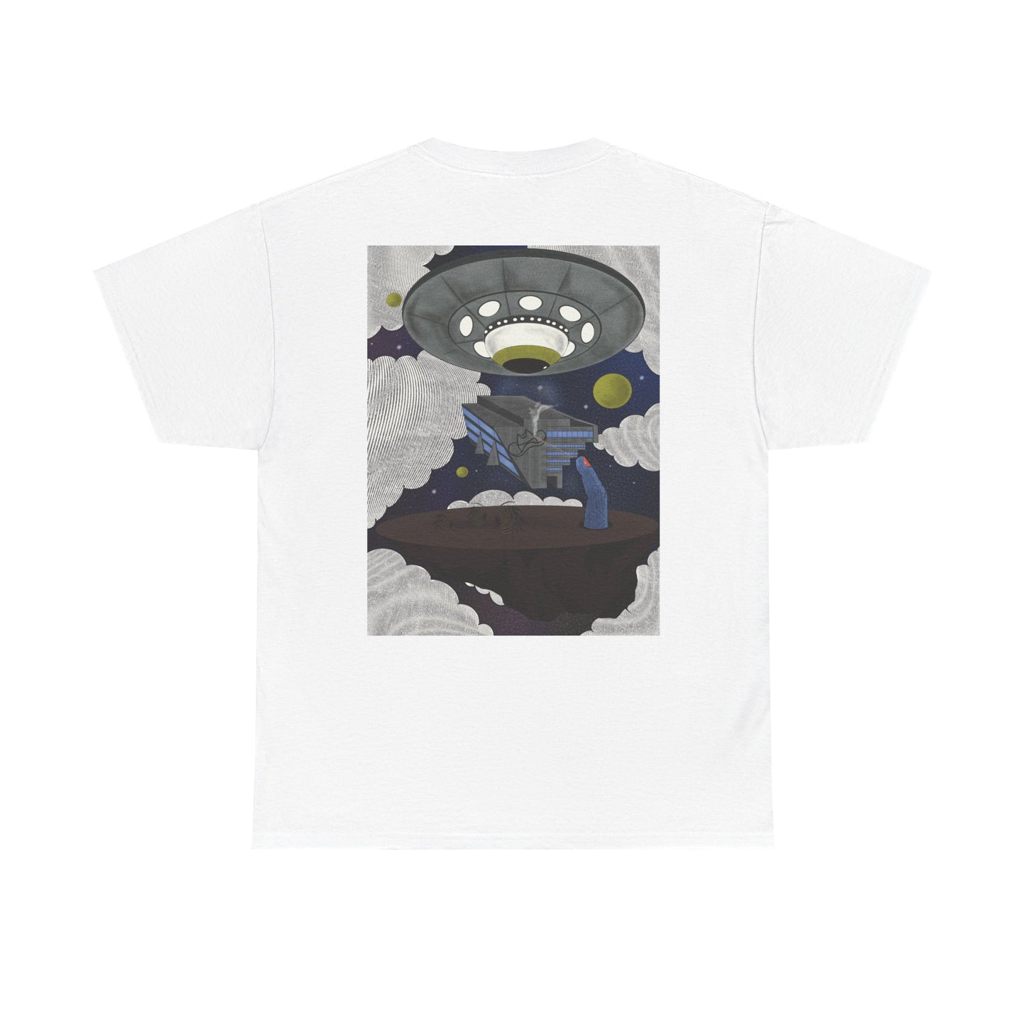 Unisex regular fit T-shirt featuring a surreal psychedelic graphic print and artistic retro-inspired design