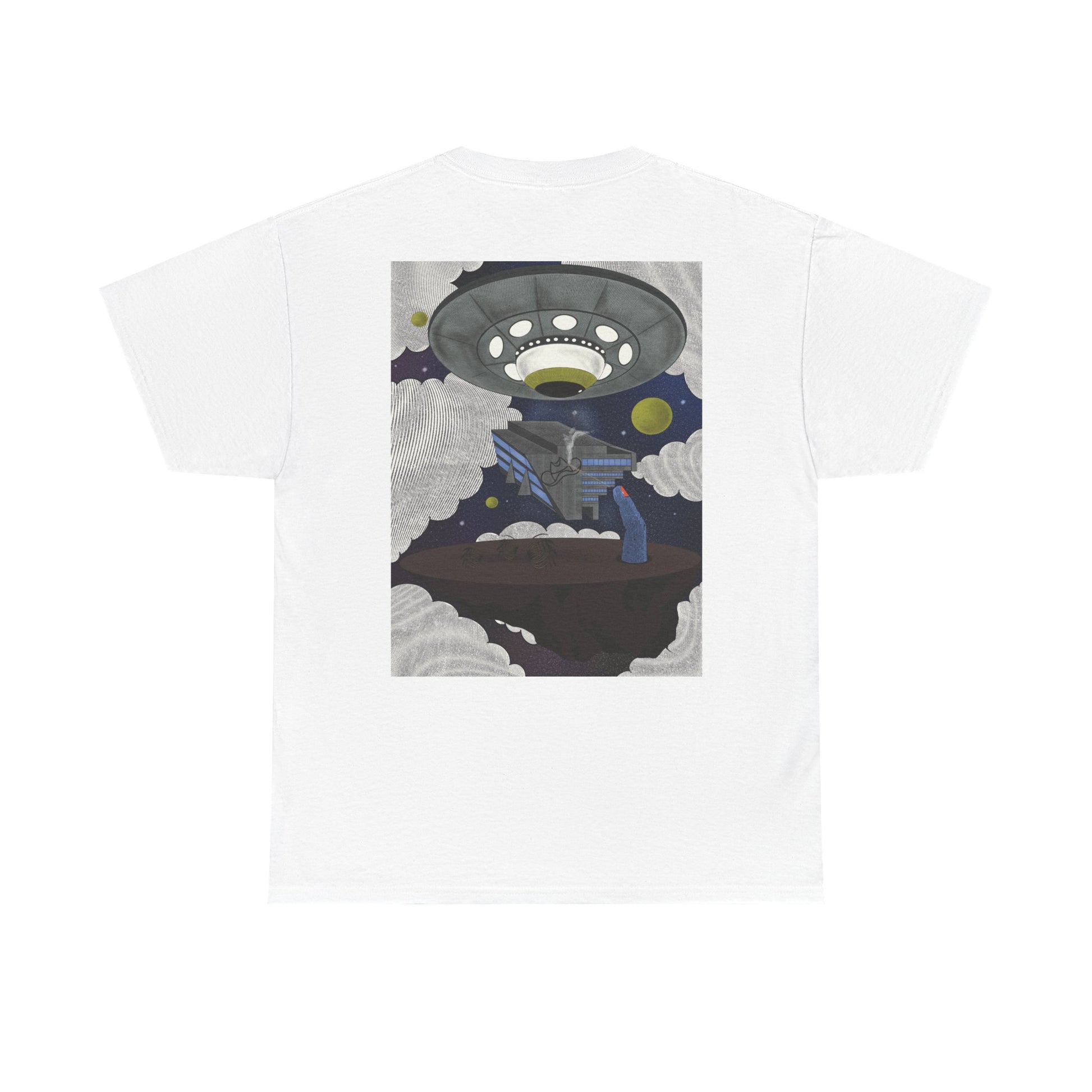 Unisex regular fit T-shirt featuring a surreal psychedelic graphic print and artistic retro-inspired design