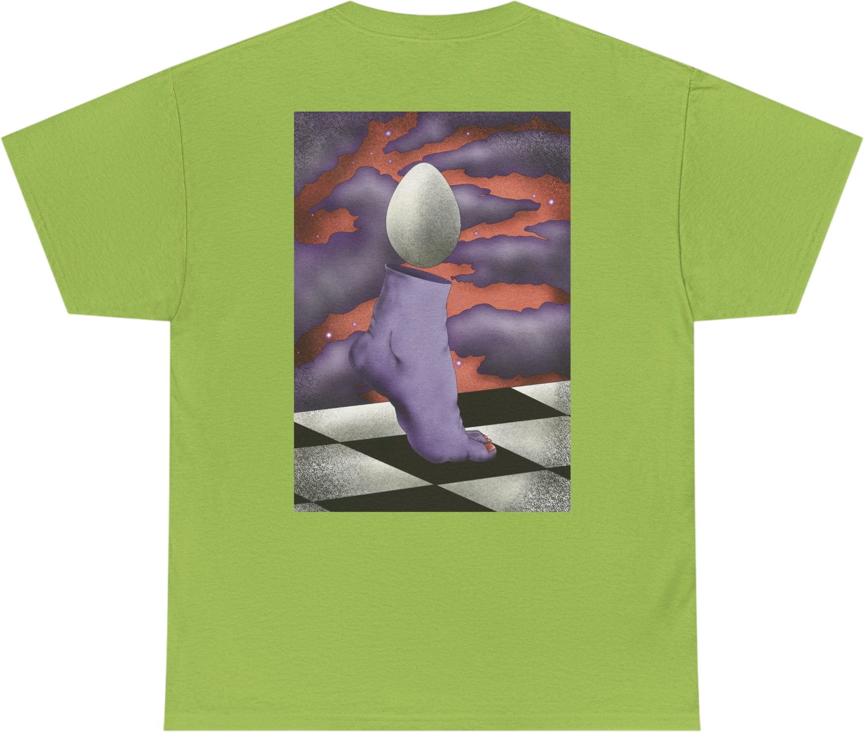 Regular fit T-shirt featuring surreal floral vomit psychedelic graphic print