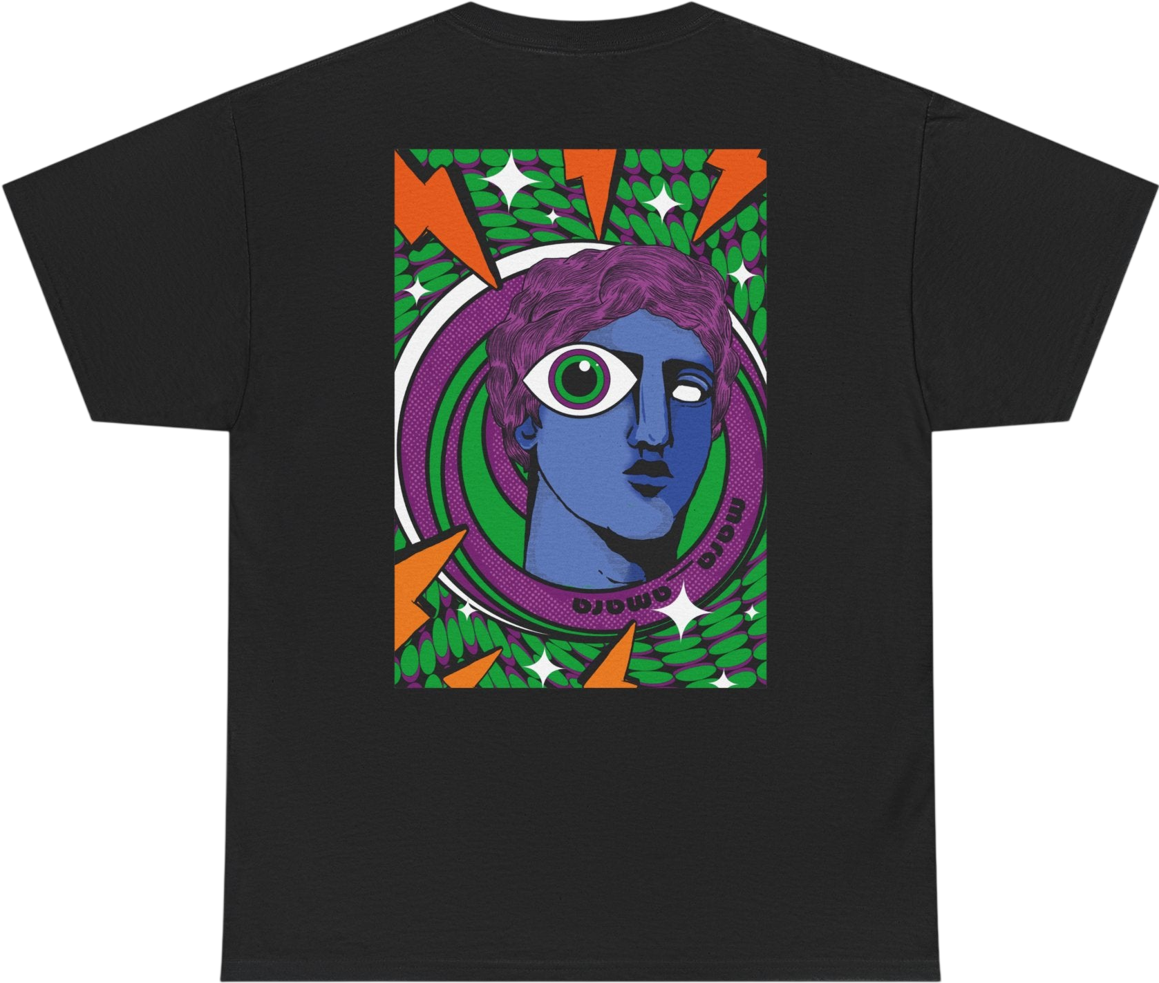 Regular fit graphic T-shirt with original surreal psychedelic artwork printed on premium cotton.