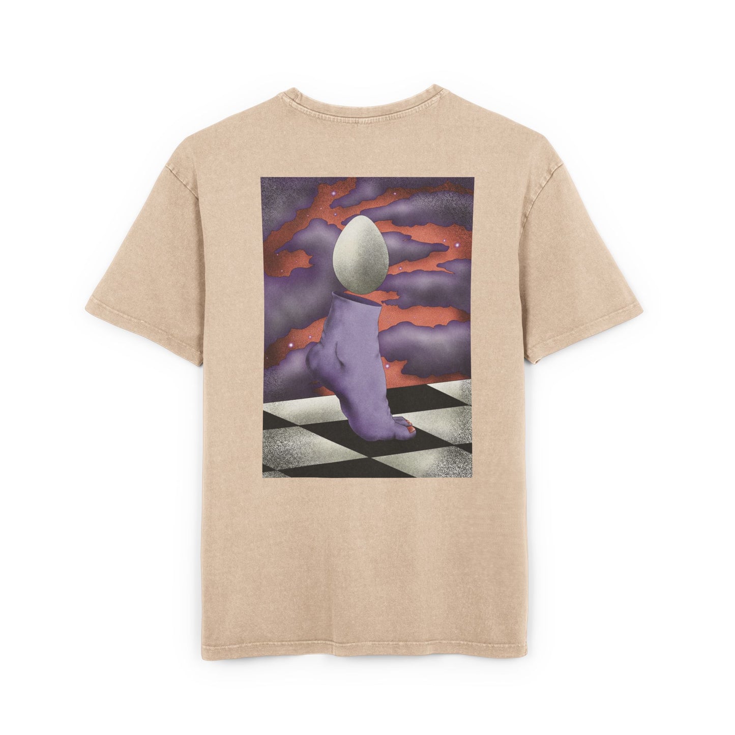Oversized T-shirt with a unique surrealist print created by the artist, blending expressive artwork with a comfortable streetwear-inspired fit