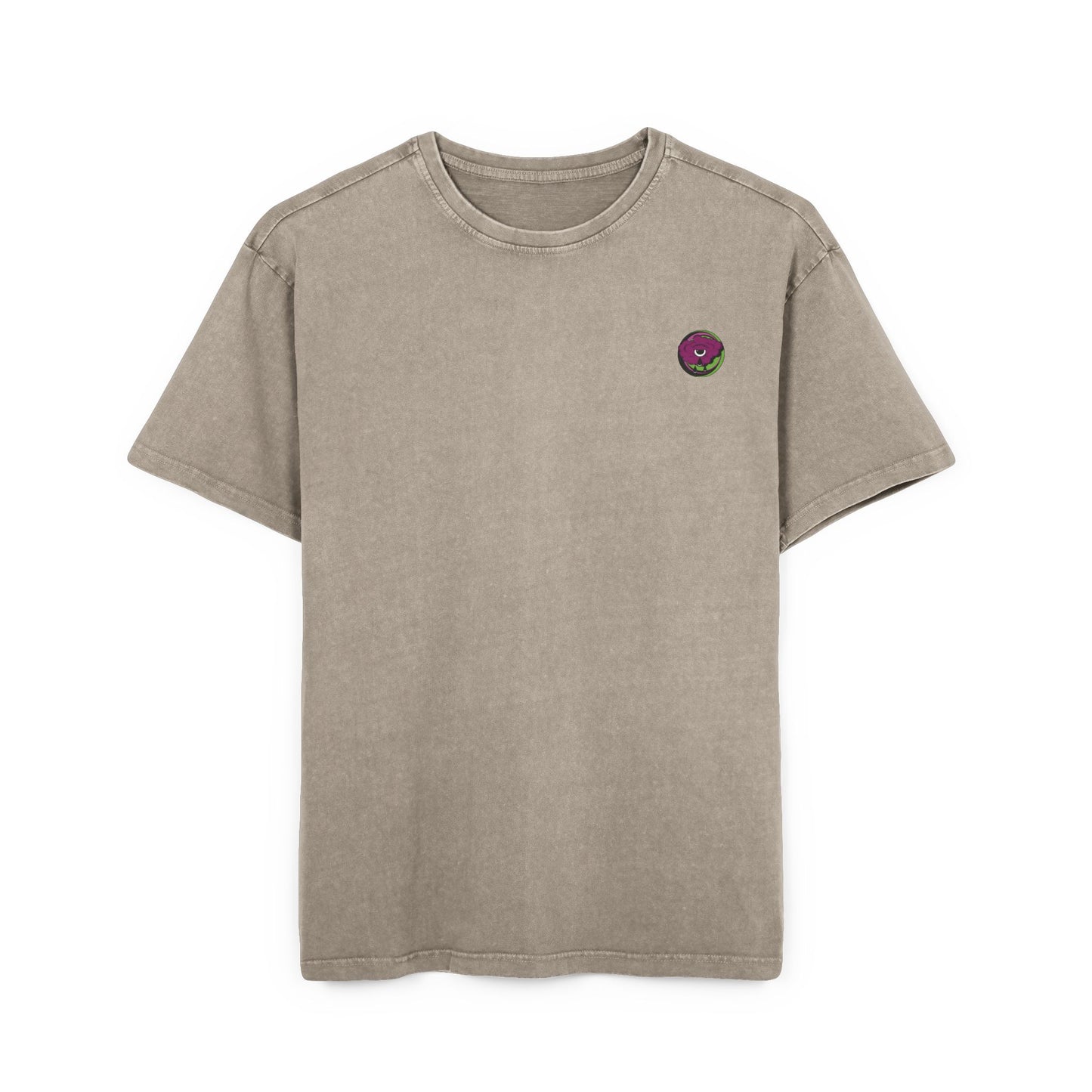 Oversized T-shirt with original surrealist graphic print, featuring bold artistic imagery and a relaxed streetwear fit, designed by the artist for a unique and eye-catching look