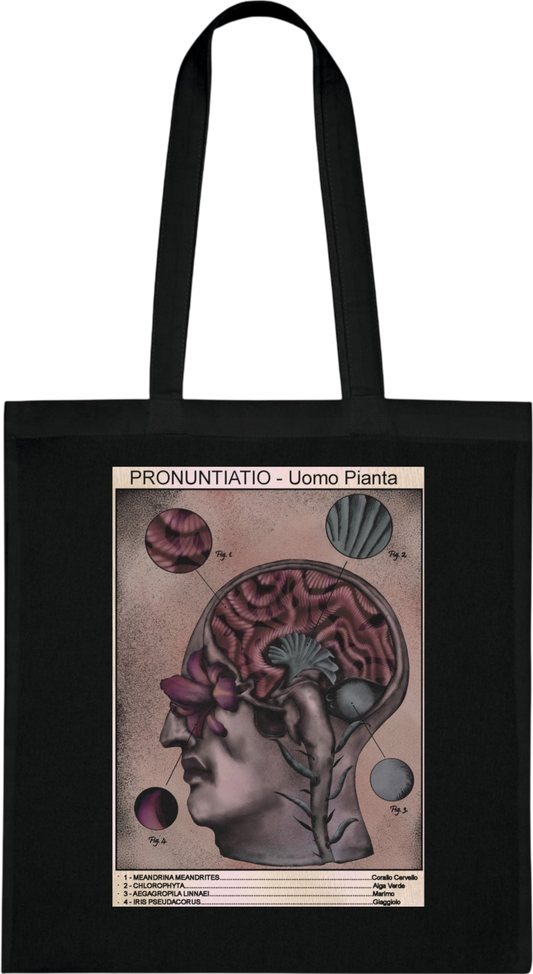 “Canvas tote bag with abstract surreal artwork