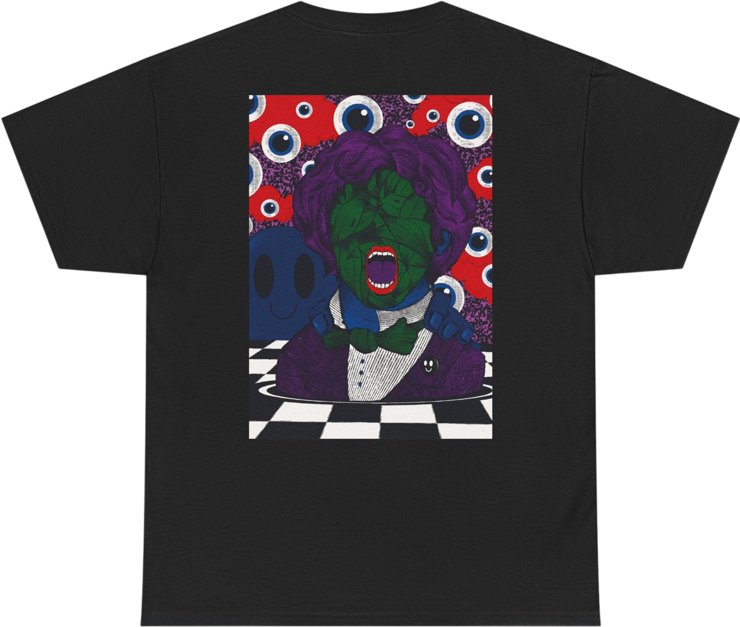 Surreal psychedelic graphic T-shirt, regular fit unisex tee in premium cotton with bold artistic print.