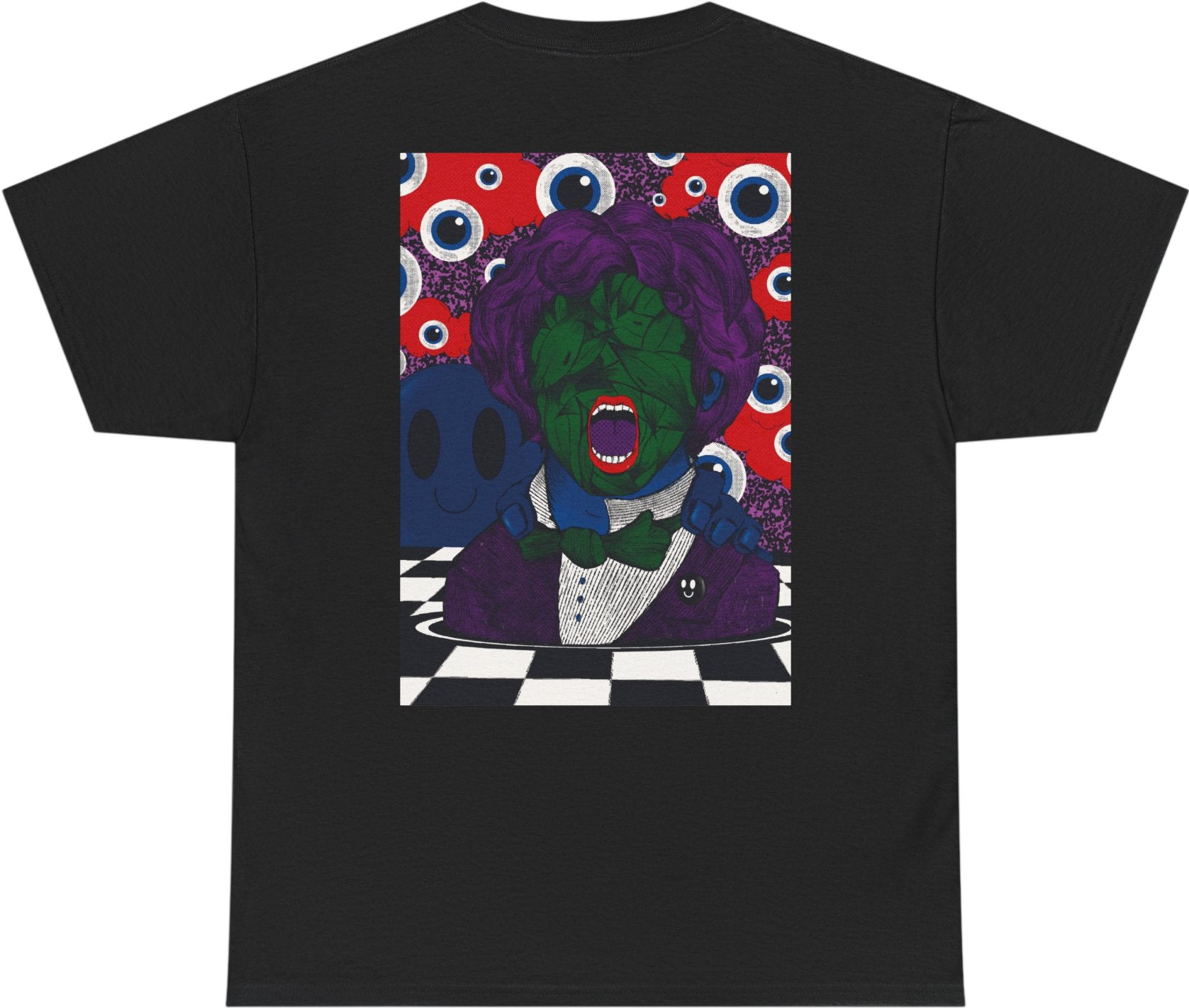 Surreal psychedelic graphic T-shirt, regular fit unisex tee in premium cotton with bold artistic print.